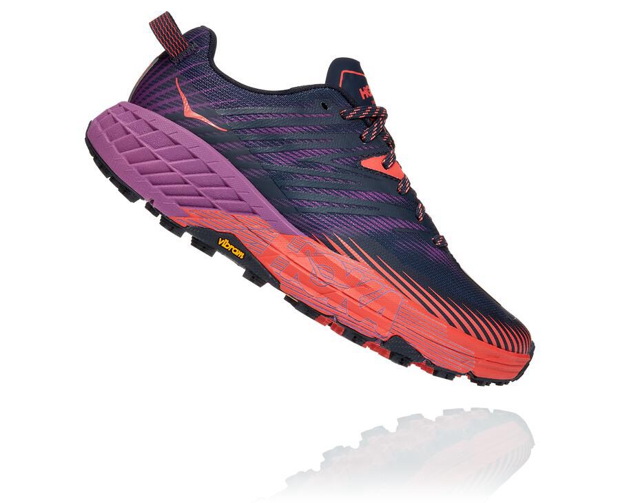 Hoka One One Trailsko Dame - Speedgoat 4 - Mørkeblå - 271458NZF